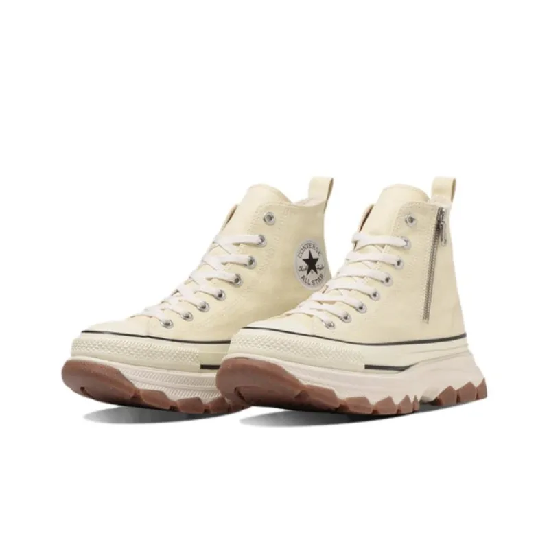 Converse ALL STAR Ⓡ TREKWAVE Z HI Durable Breathable High Top Canvas Shoes Unisex Beige-2