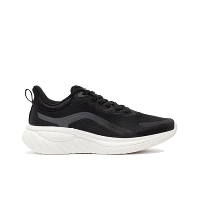 361° Softwalk 3.0 Cushioned Wear Resistant Breathable Low Top Running Shoes Men's Black White-1