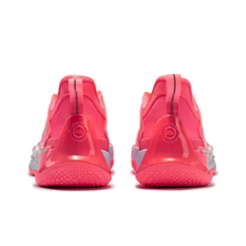 361° Burning Battle ISO Cushioning Wear Resistant Low Top Basketball Shoes Men's Pink Blue-3