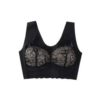 Flowers In Water Bra Women's Transparent Black