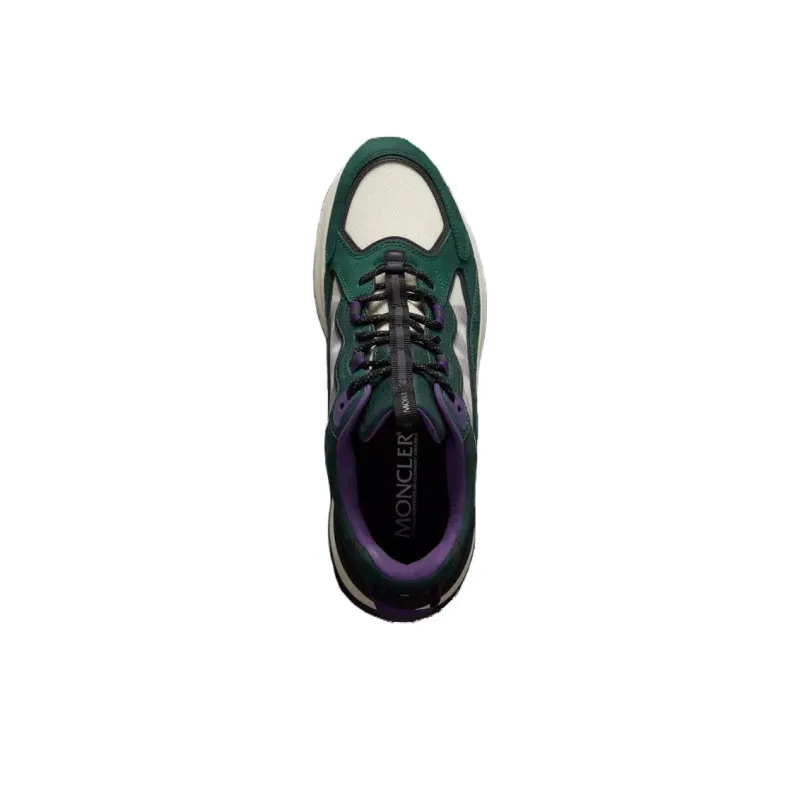 Moncler Lite Casual Shoes Men's Green White-3