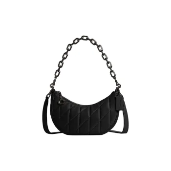 COACH Mira Leather Shoulder Bag Crossbody Bag Handbag Medium Size Women's Black