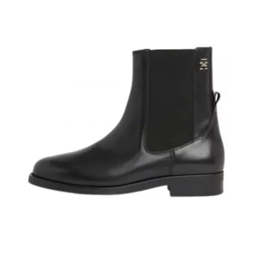 Tommy Hilfiger Logo-plaque Leather Ankle Boots