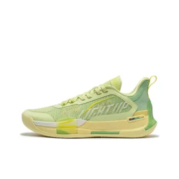 361° Burning Battle ISO Cushioning Breathable Low Top Basketball Shoes Men's Green Yellow