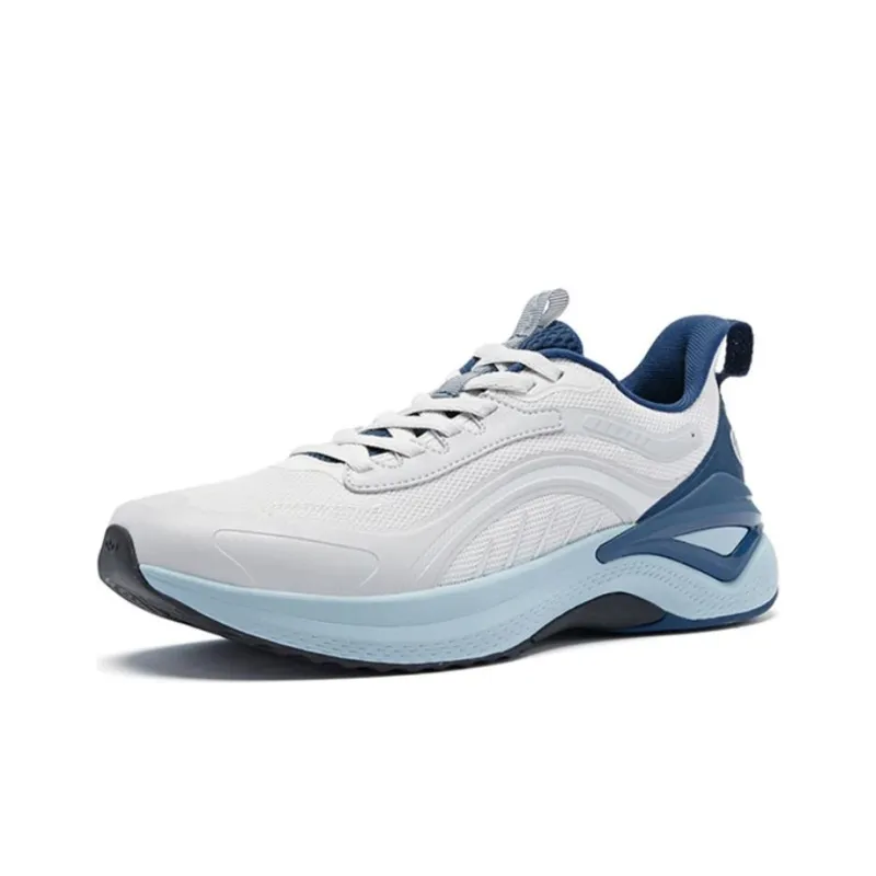 QIAODAN Gezhi Low Top Running Shoes Men's Gray Blue-2