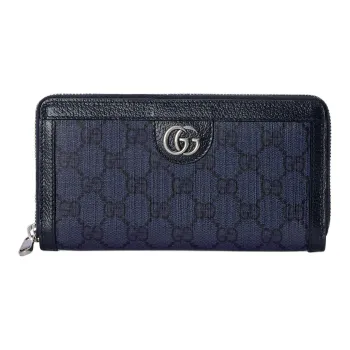 GUCCI Ophidia Canvas Wallet Men's Blue & Dark Blue