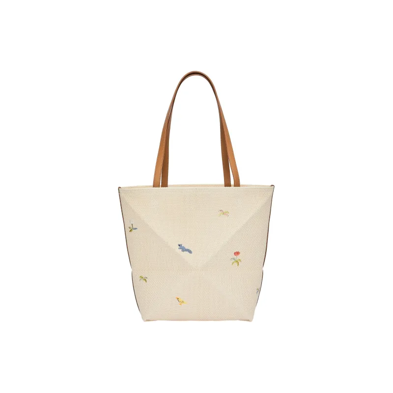 LOEWE Suna Fujita Collaboration Canvas Tote Bag Shopping Bag Handbag Women's Natural-2