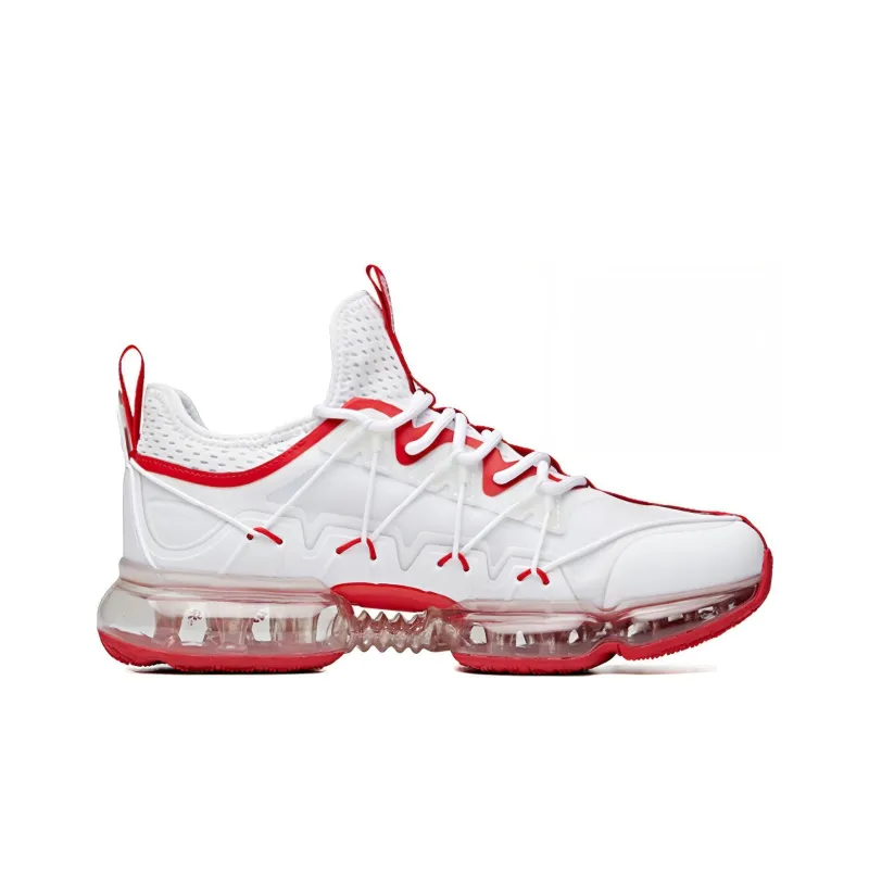 Coca-Cola x Anta Cushioned Slip-Resistant Abrasion-Resistant Low-Top Running Shoes Men's White Red-1