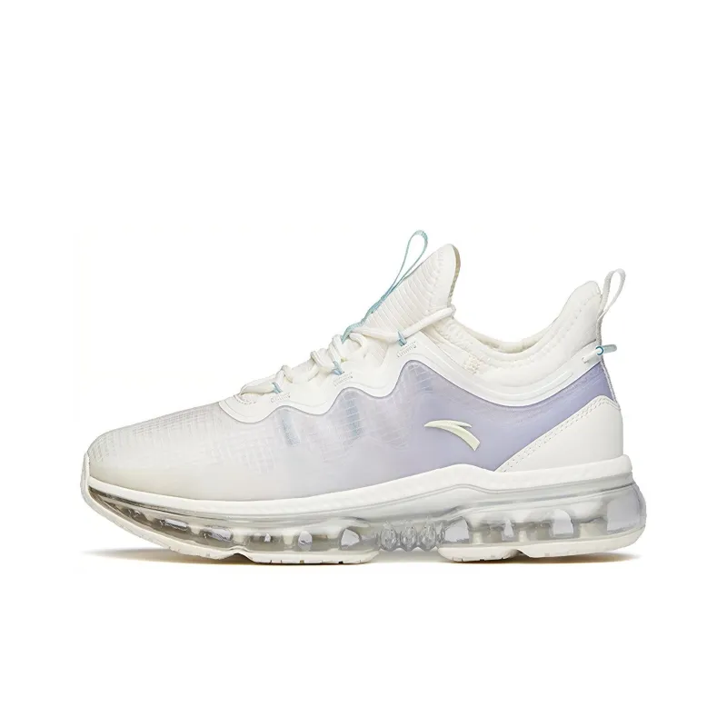 Anta Running Collection Cushioning Anti Slip And Wear Resistant Low Top Running Shoes Women's White Purple-0