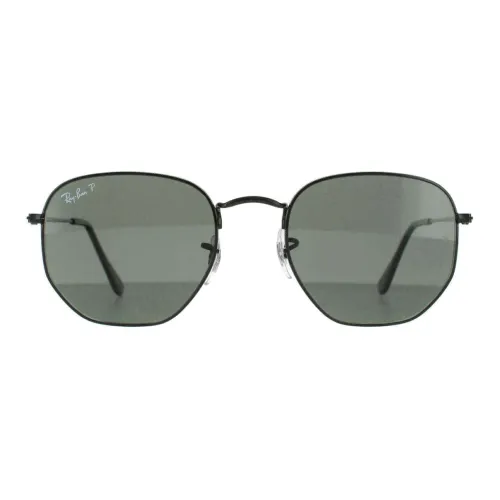 RayBan Plastic Irregular Shape Sunglasses Unisex Black