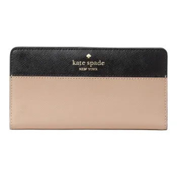 Kate Spade Saffiano Leather Wallet Tubas Women's Toasted Hazelnut