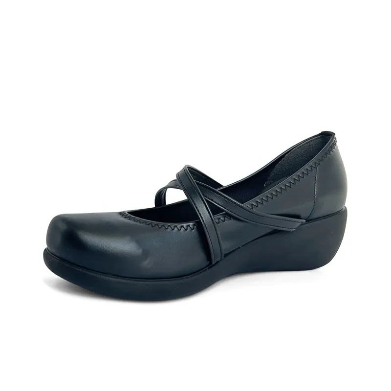 Regetta Canoe Chunky Heel Mary Jane Shoes Women's Black-1