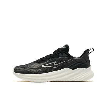 Erke Shadow 2.0 Slip Resistant Low Top Running Shoes Men's Jet Black Carbon Gray