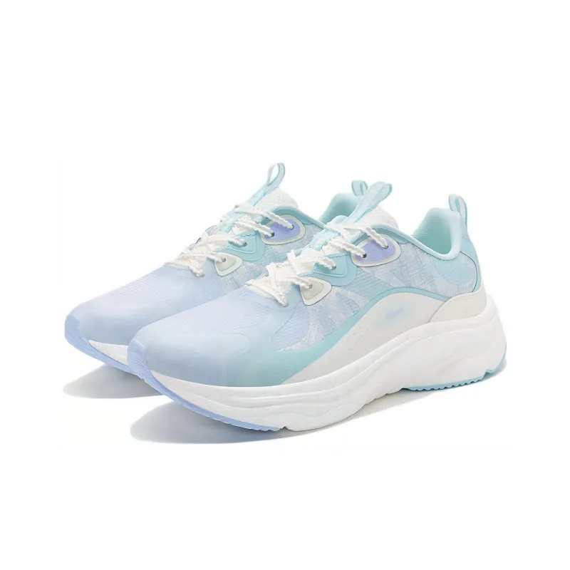 XTEP Cushioning Anti Slip And Wear Resistant Low Top Running Shoes Women's Light Dusk Blue-2