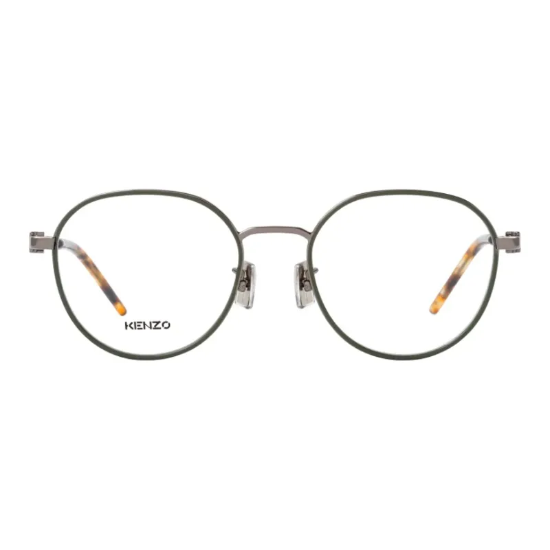 KENZO Metal Oval Eyeglass Frames Unisex Gray-1