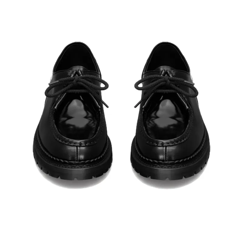 SAINT LAURENT Marbeuf Panelled Derby Shoes-3