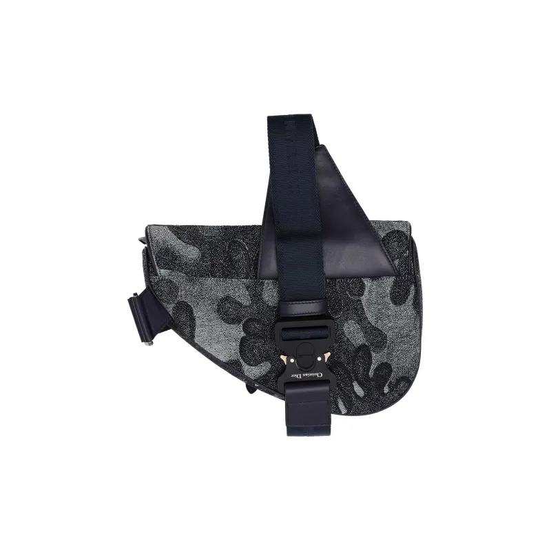 DIOR PETER DOIG Collaboration Denim Saddle Bag, Sling Bag Men's Camouflage-1
