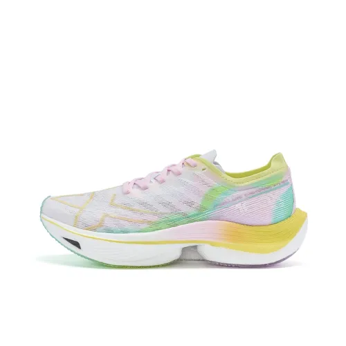 XTEP Racing 160X 5.0 Running Shoes Women's Low-Top New White/Celery Green/Marigold Purple