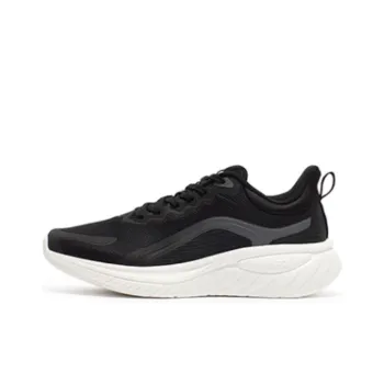 361° Softwalk 3.0 Cushioned Wear Resistant Breathable Low Top Running Shoes Men's Black White