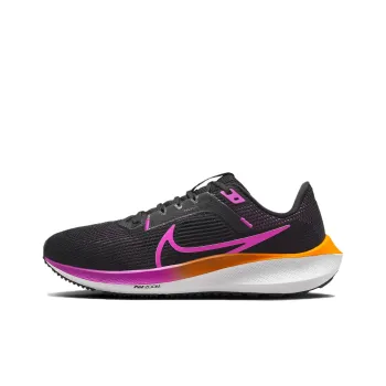 Nike Air Zoom Pegasus 40 Cushioning, Wear Resistant Low Top Running Shoes Women's Black Orange