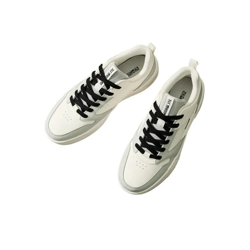 361° Anti-Slip Wear-Resistant Low-Top Skateboard Shoes Men's White Gray-2