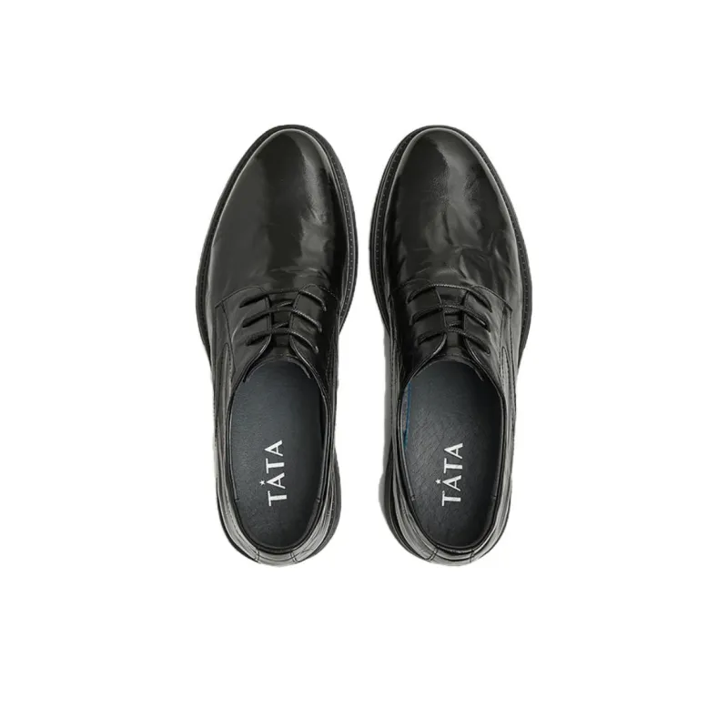 TATA Dress Shoes Men Low Top Solid Color-8