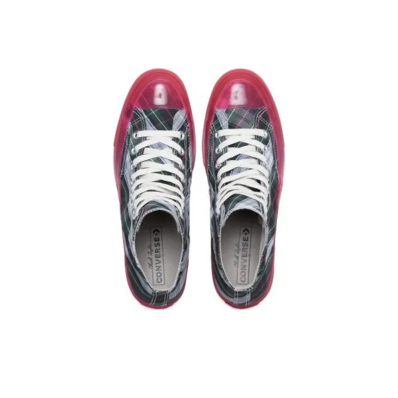 Converse Chuck Taylor All Star 70 Hi Plaid Translucent Midsole Red-3