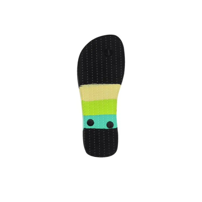 Havaianas Antibacterial Slip Resistant Flip Flops Unisex Black Yellow Blue-6