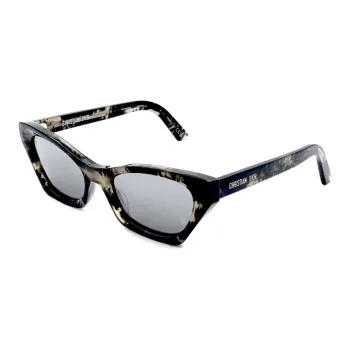 DIOR Irregular Shape Sunglasses Women's Gray