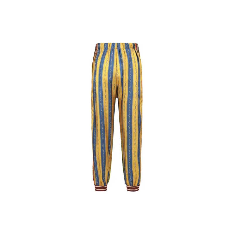 GUCCI Mixed Media Jogger Pants Green-1