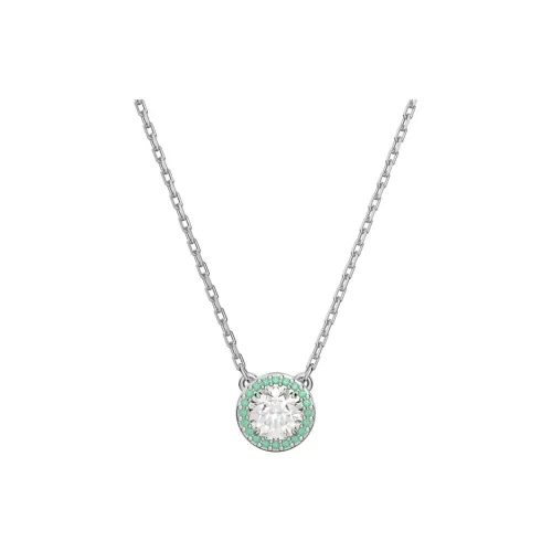 Swarovski Rhodium Plated Zirconia Necklaces Women's Silver
