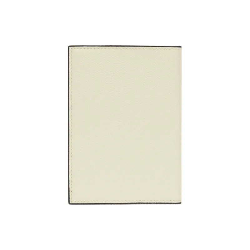 Valextra Millepunte Calfskin Passport Holder Unisex White-2
