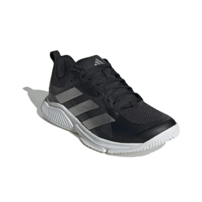 Adidas Court Team Bounce 2.0 Core Black Silver Metallic Cloud White Women's-2