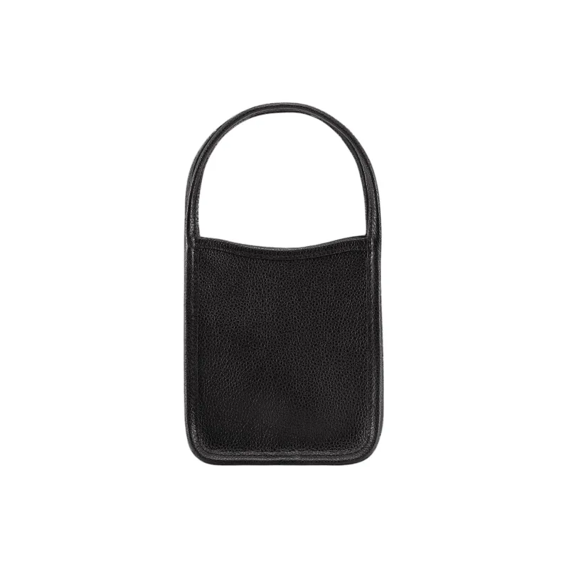 LONGCHAMP Le Foulonné Cow Leather Handbag Extra Small Women's Black-2