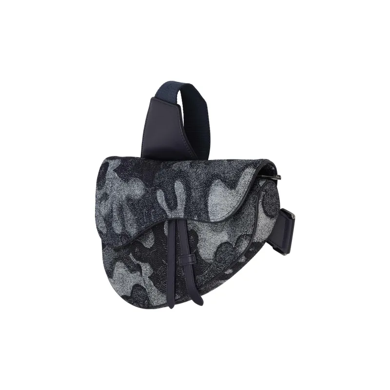 DIOR PETER DOIG Collaboration Denim Saddle Bag, Sling Bag Men's Camouflage-2