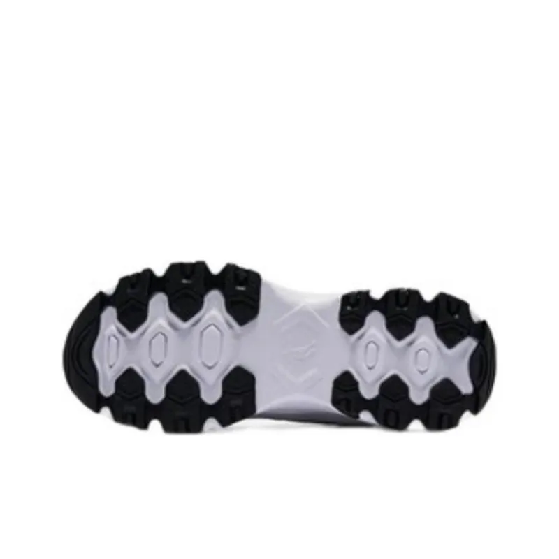 QIAODAN Anti Slip Wear Resistant Low Top Chunky Sneakers Women's Black White Pink-4
