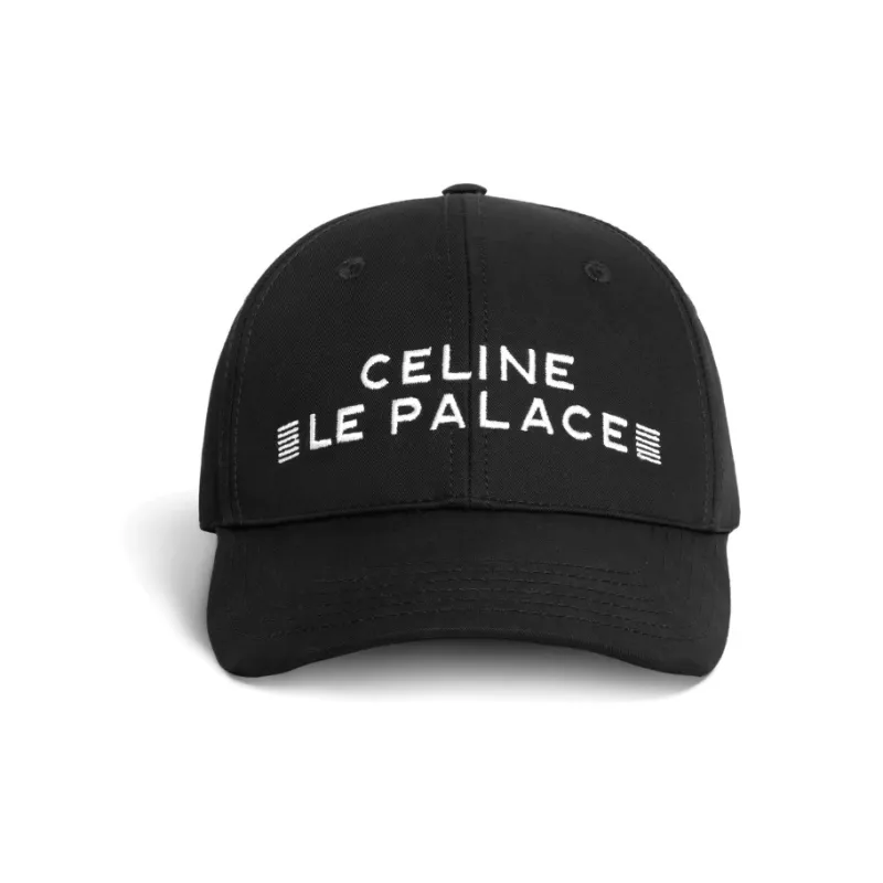 CELINE Cotton Baseball Caps Men's Black-1