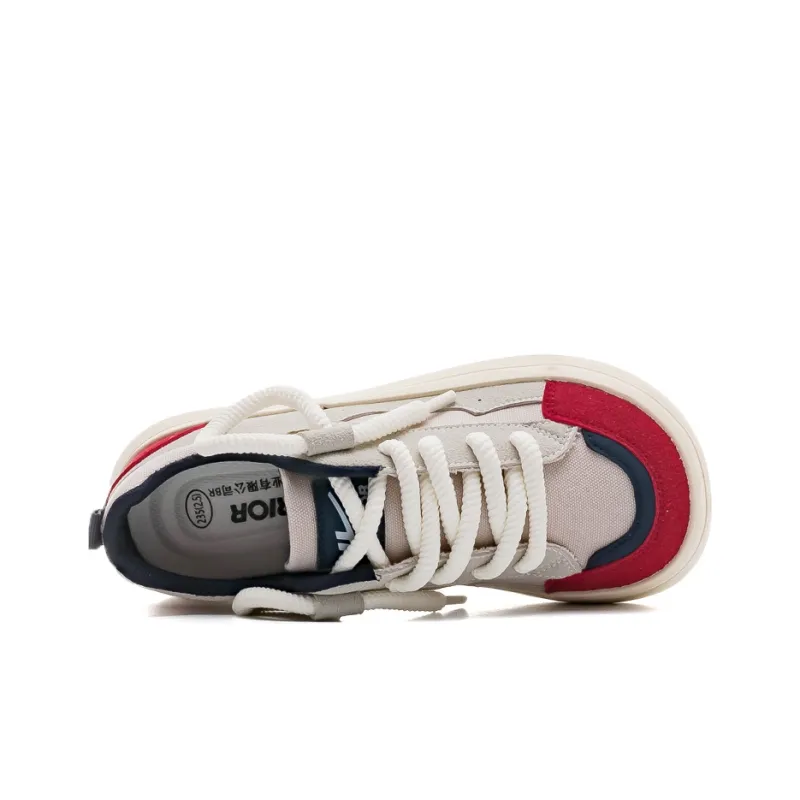 Warrior Warrior Wear resistant And Lightweight Low Top Canvas Shoes Women's Gray Blue Red-2