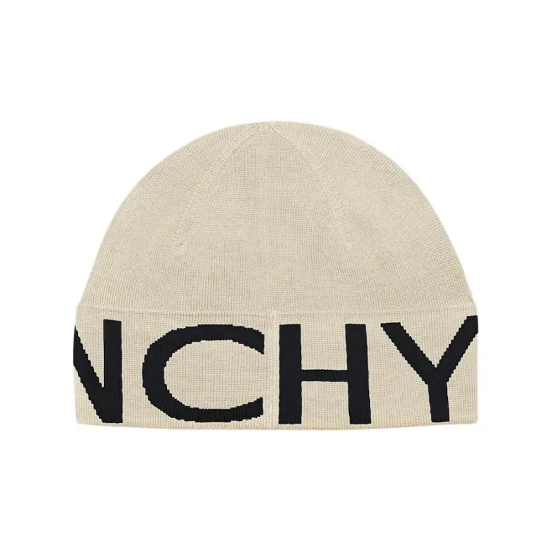 GIVENCHY Wool Beanies Men's Beige-1