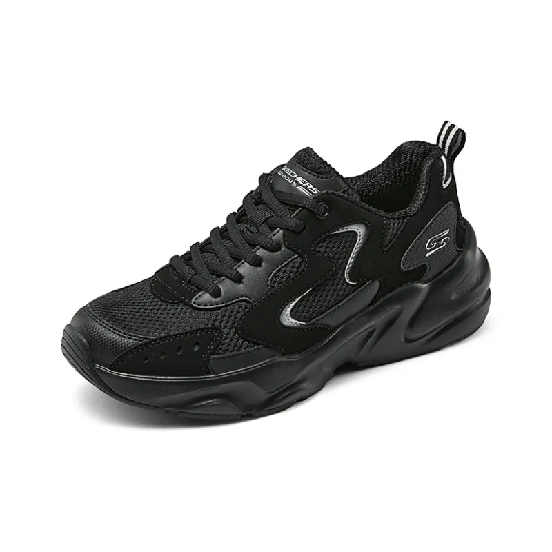 Skechers BOBS BAMINA 2 Cushioned Wear Resistant Breathable Low Top Chunky Sneakers Women's Black-2