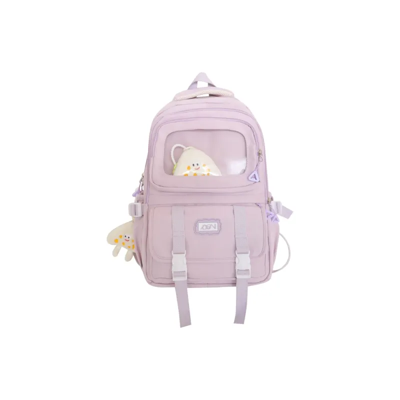 RUIPAI Nylon Backpack Regular Women's Yellow/Ecru/Black/Light Purple/Light Blue-11