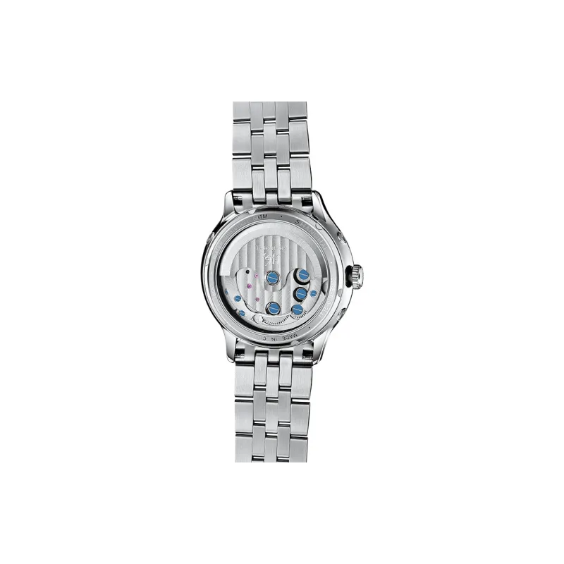 SHANGHAI National Collection Automatic Mechanical Movement Steel Strap Watch Men's Watches White Dial 22RE 610 2L27-10
