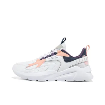 Erke Low Top Casual Shoes Women's White Blue Pink