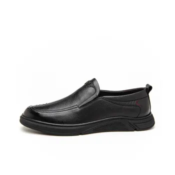 GZZ Dress Shoes Men Low Top Black