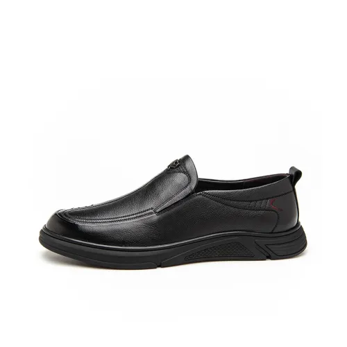 GZZ Dress Shoes Men Low Top Black