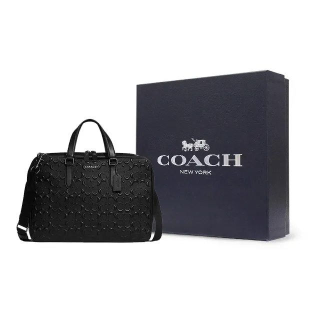 COACH Graham Calfskin Briefcase Shoulder Bag Large Size Men's Black-6