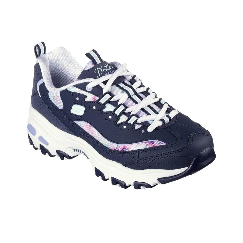Skechers D'LITES 1.0 Wear Resistant Lightweight And Balanced Low Top Casual Shoes Women's Blue-2