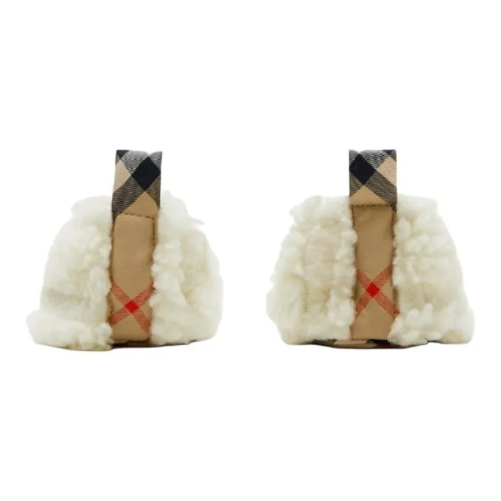 Burberry Polyester Acrylic Fiber Beanies Baby White-2