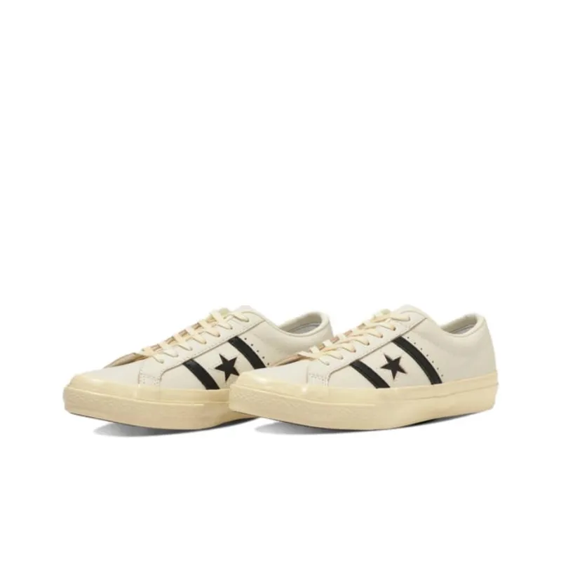 Converse Star&Bars Abrasion Resistant Breathable Cushioning Low Top Canvas Shoes Unisex Beige-2