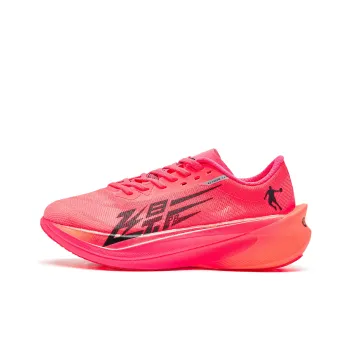 QIAODAN Flying Shadow PB4.0 Running Shoes Men Low Top Fluorescent Flying Shadow Pink Black